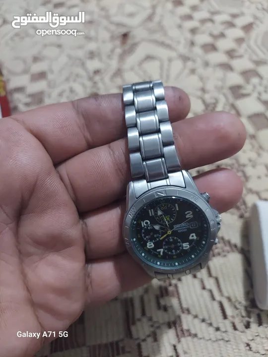ساعه سيكو ستوب ووتش  اصلي 100بالمية شغالة 100بالمية بحالة ممتازة جدا