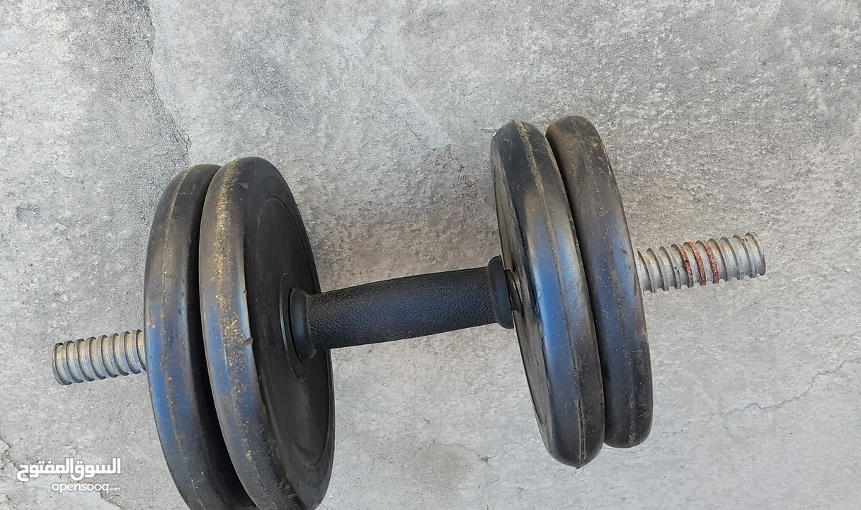 أثقال أوزان مختلفة + جهاز معدة