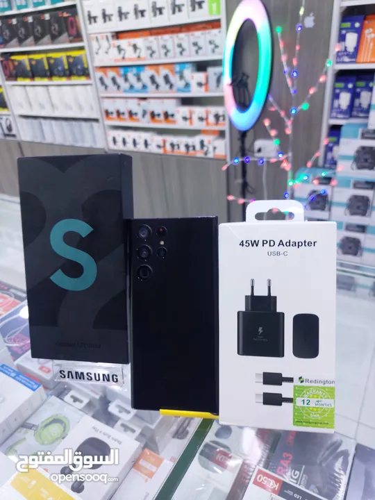 جهاز اخو الجديد 256g 12ram اساسي Samsung S22 Ultra مع الكرتونه وكامل أغراضة الاصلية