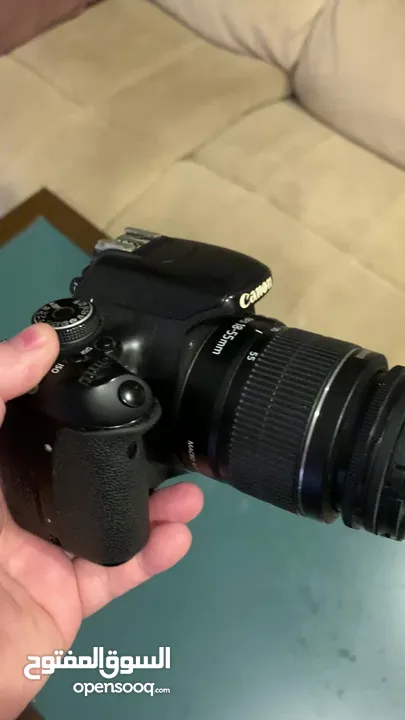 Canon camera 600D with 3 lenses and bag كاميرا كانون 600د مع 3 لنسات وشنطة