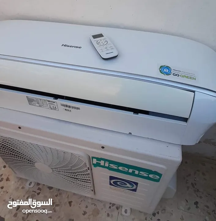 للبيع مكيف HiSense 1.5 طن مستعمل فل انفيرتر حامي بارد بحالة الوكالة