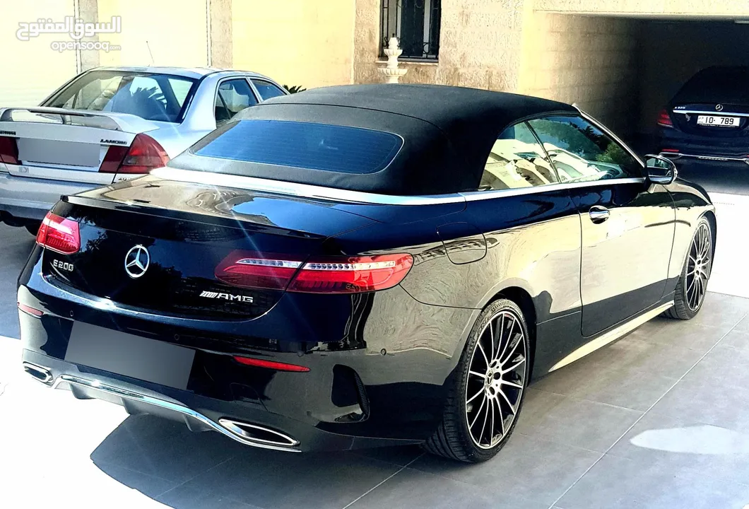 مرسيدس Convertible  E200 AMG لون اسود موديل 2018 وارد الوكاله بحاله ممتازة-بنزين