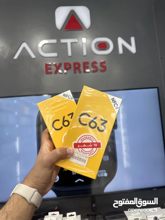 RAELME C63 nfc 6ram /128 GB  ريلمي c63 أن اف سي 6 رام /128 جيجا  جديد كفاله الوكيل الرسمي 18 شهر