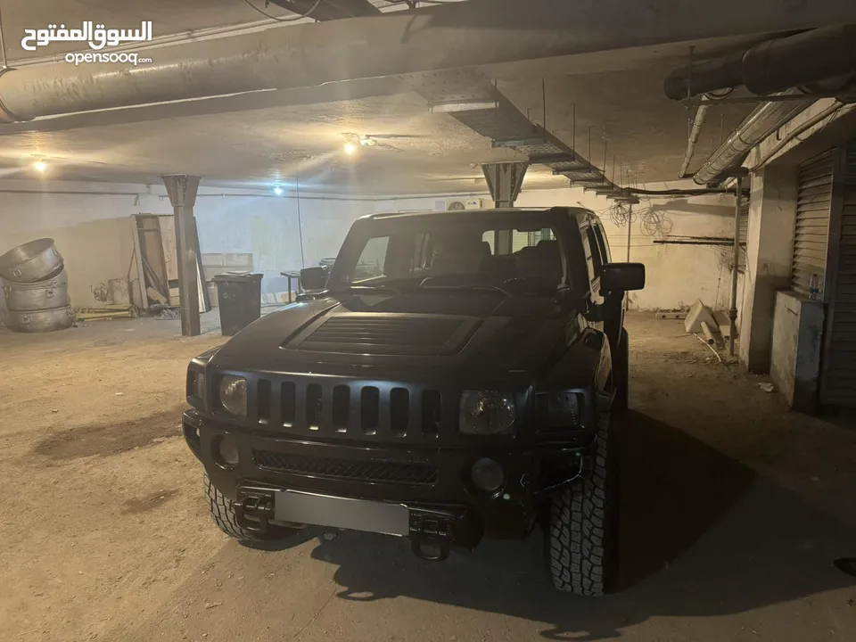 سياره همر H3 لون اسود موديل 2008 فحص كامل  فل كامل  3700cc ترخيص وتنازل منخفض مقسطه عالبنك او كاش