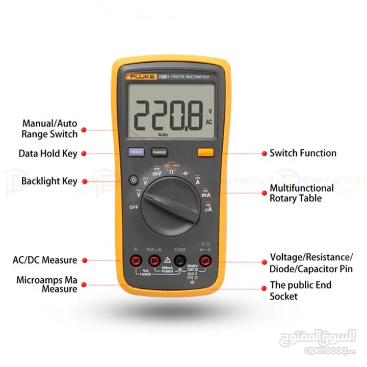 ساعة فحص فلوك Fluke 15B+ Multimeter