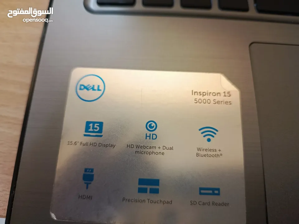 لابتوب dell كور اي 5 الجيل السابع وندوز 11 ssd بحالة ممتازة