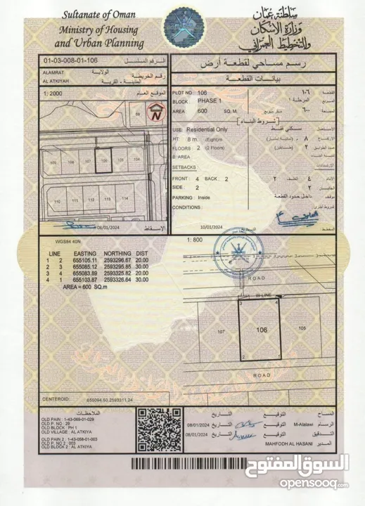 أرض سكنية في العامرات العتكية الأولى الواسط