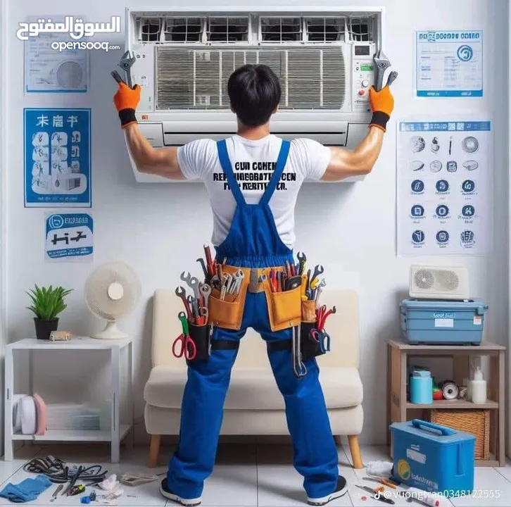 فني مكيفات فك وتركيب جميع انواع المكيفات صيانه عامه شحن غاز بأسعار مناسبه للجميع