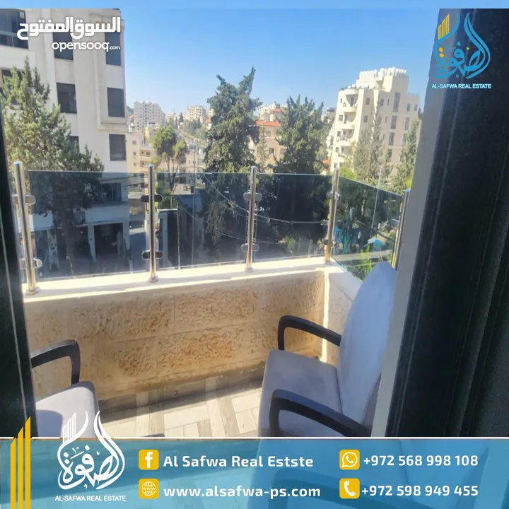 شبه مميزة مفروشه للايجار قرب بلديه رام الله