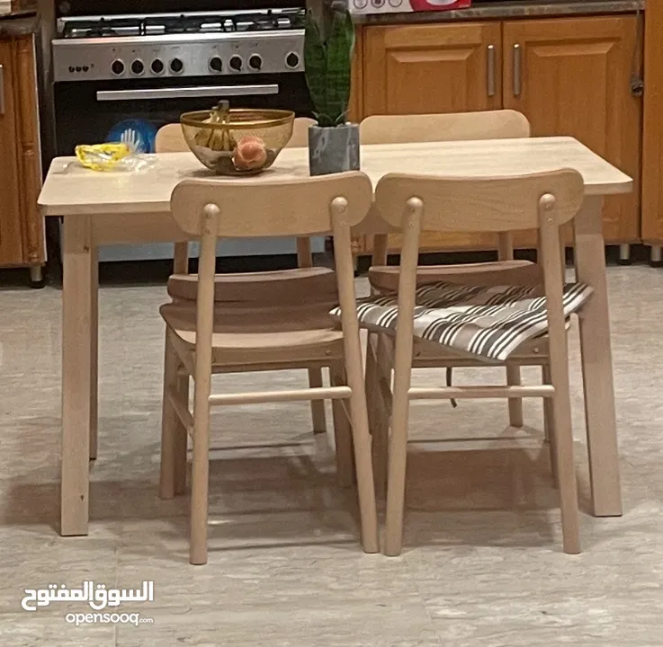 طاولة سفرة 4 مقاعد