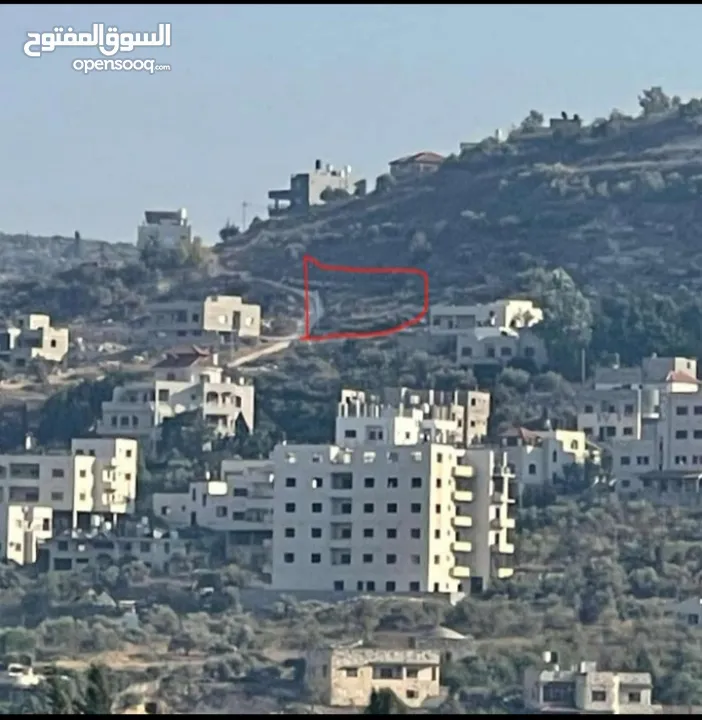 ارض للبيع في عنبتا منطقه الجبل الجنوبي تصنيف أ واصلها جميع الخدمات على شارع مزفت