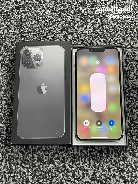 iPhone 13 pro max 256g بطارية 85  الجهاز مش مفتوح ولا مصلح اعطى رسالة عالكاميرا وكاميرا الزوم الواسع