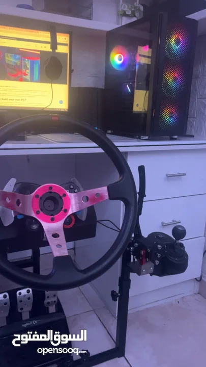 Steering wheel Logitech G29 محاكي طبق الاصل دركسون مع هاند بريك و جير الأصلي