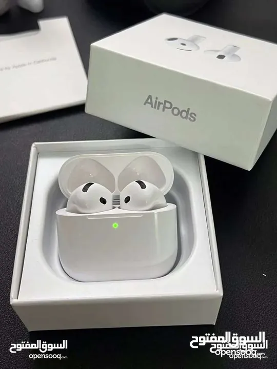 أختار الأصلي وريح راسك النسخة الأحدث والأقوى  بطارية تصل إلى 5ساعات من الأستخدام Apple AirPods 4 AN