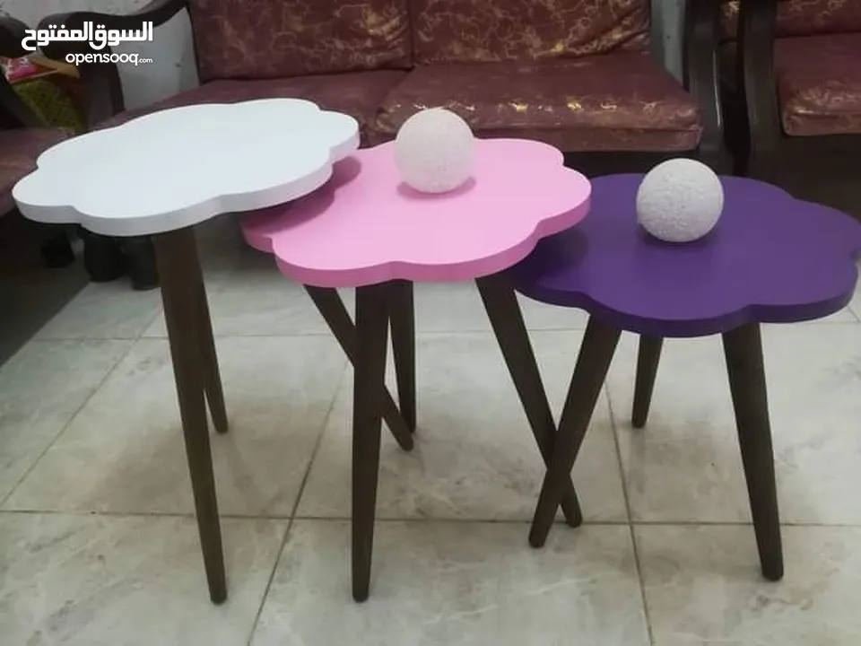 طاولات سرفيس 3 قطع ب 15 دينار  الاطقم pvc حراري  مقاوم للمي والرطوبه الخدوش ومكفولين  سارع بالطلب  .