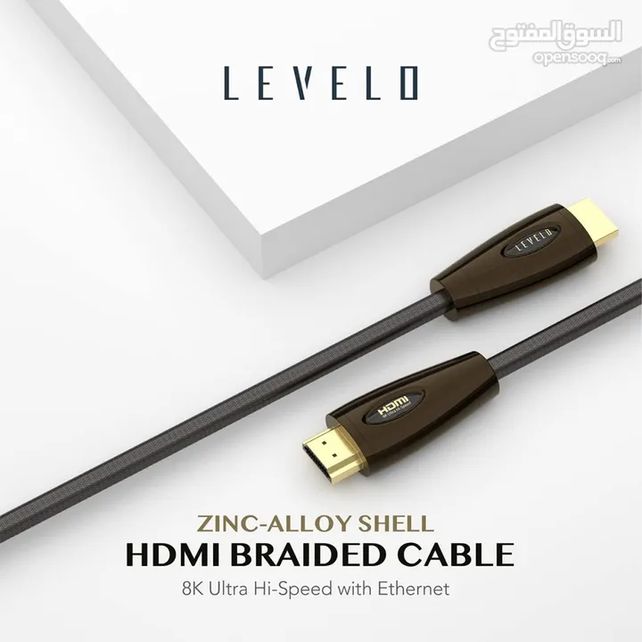 Levelo Zinc Alloy Shell 8K 60Hz HDMi Cable - كيبل ذو جودة عالية !