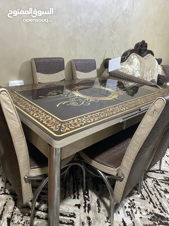 طاوله سفره مع 6 كراسي