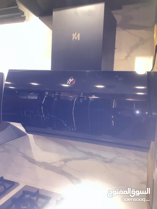 شفاطات مطبخ شفاط الشبح الذكي الأنيق الحديث سيكوريت أسود يعمل بالإشارة أو متحدث حرق سعر (90)د فقط