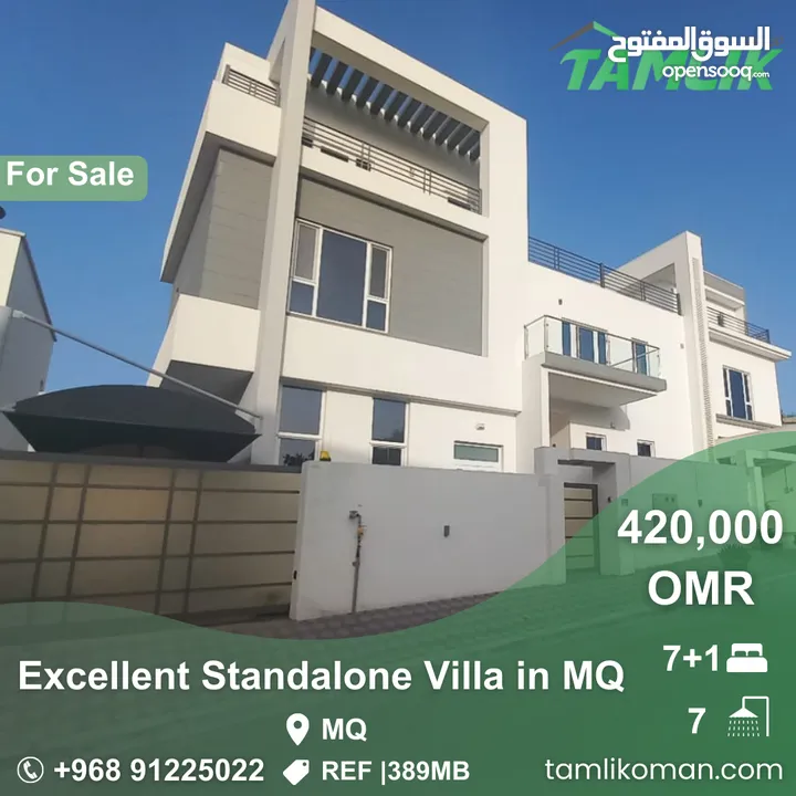 Excellent Standalone Villa for Sale in MQ  REF 389MB