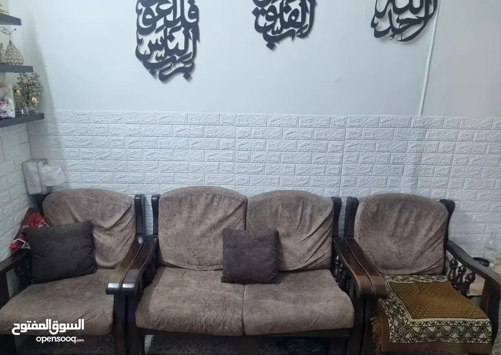 طقم كنب موريس 7 مقاعد خشب زان...  ثلاثية وثنائية ومفرد عدد 2
