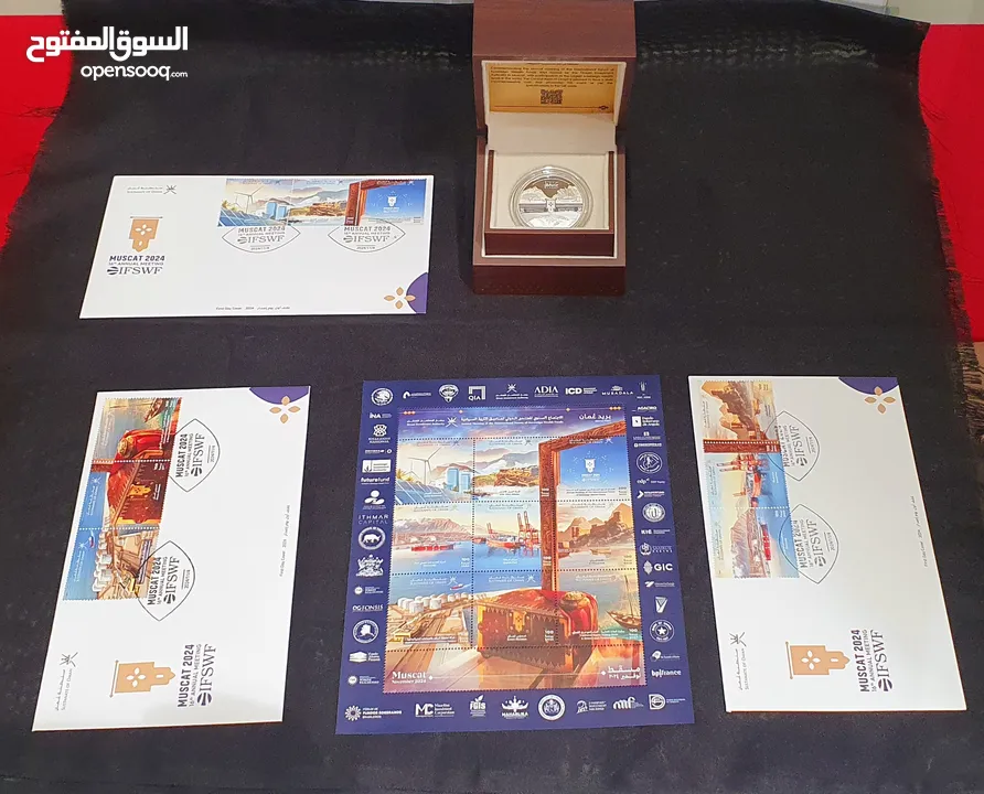 Commemorative Silver Coin with Stamps and first day covers Good Serial Number