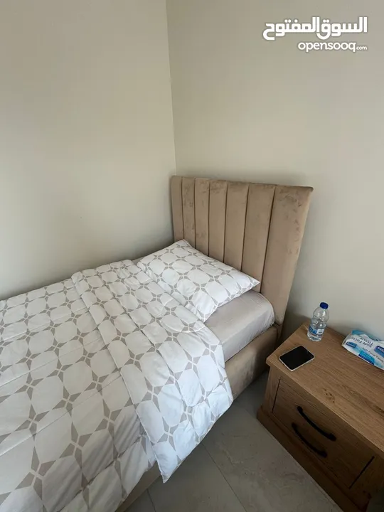 2 Single Beds with Mattress and Nightstand Included