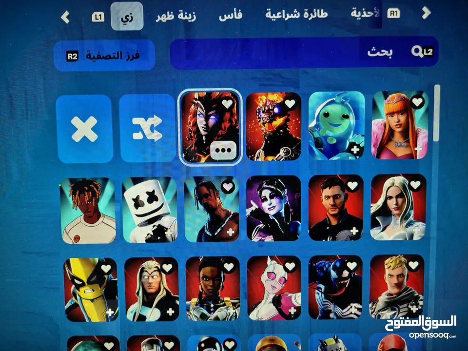 بيع حساب فورت نايت