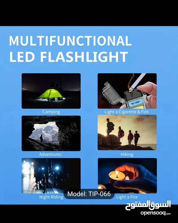 SmilingShark 1pc Mini Flashlight, TIP066 COB Keychain Torch Light, Type-C Rechargeable, 3 Modes, Poc