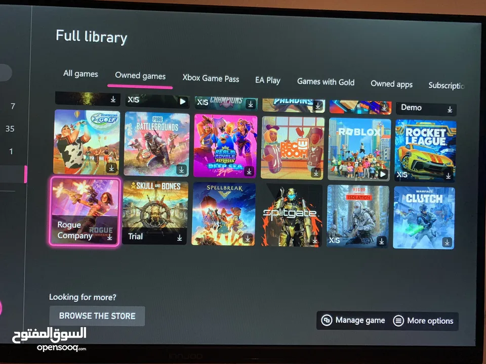 Xbox series S with all accessories +30 games account