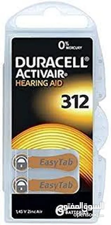 بطاريات دورسل قياس 312 / Duracell PR41 Size 312 بطاريات لسماعات الاذن