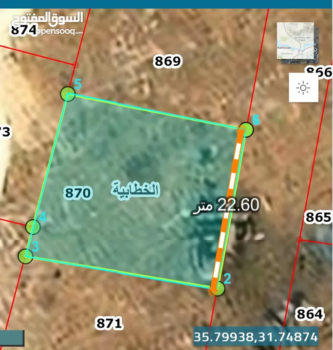 صخرية مساحة 590 متر في الخطابية مادبا