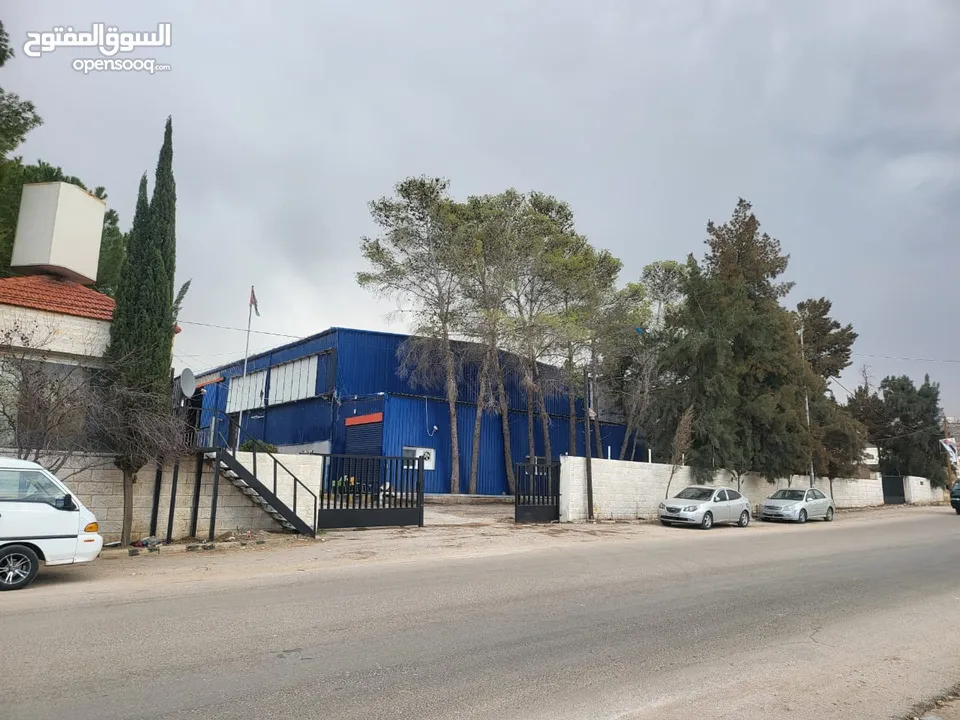 هنجر للإيجار صناعي عمان - عين الباشا مساحات من 400م2 الى 4700م2 صناعات خفيفه ومتوسطة هناجر ومستودعات