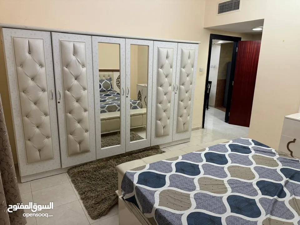 (محمود سعد) للايجار الشهري في التعاون غرفة وصالة فرش اول ساكن
