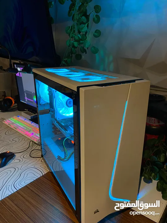 كمبيوتر ألعاب مكتبي – i5 / كرت GTX1060 6GB / رام 16GB / تخزين SSD+HDD / كيس CORSAIR RGB
