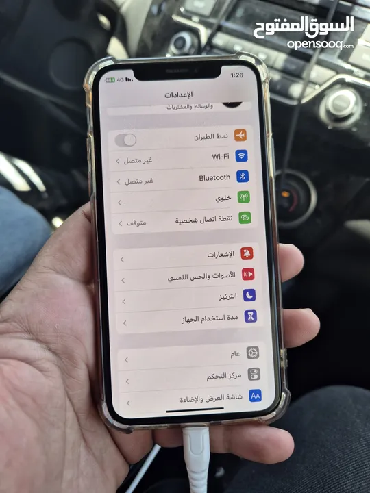 ايفون x مش مفتوح للبيع او للبدل كل اشي شغال فيه