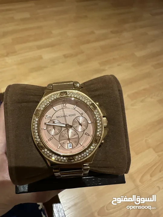 Michael Kors rose gold bronze chronograph women’s watch