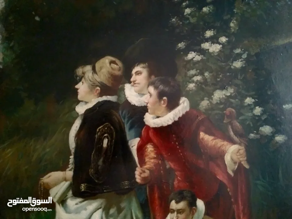 لوحة انكليزية رائعة قديمة رسم على كانفا