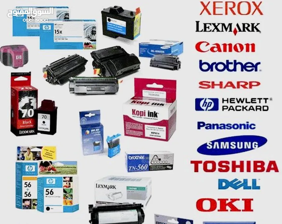 جميع انواع احبار الطابعات متوفرة #hp#canon#brother#xerox