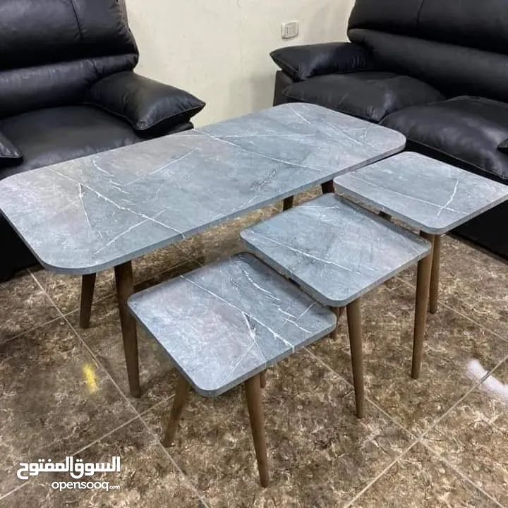 طاولات وسط وسيرفس متوفره  بعدة أشكال متنوعه منها مدور ومستطيل ومربع واحجام مختلفه وعده قياسات