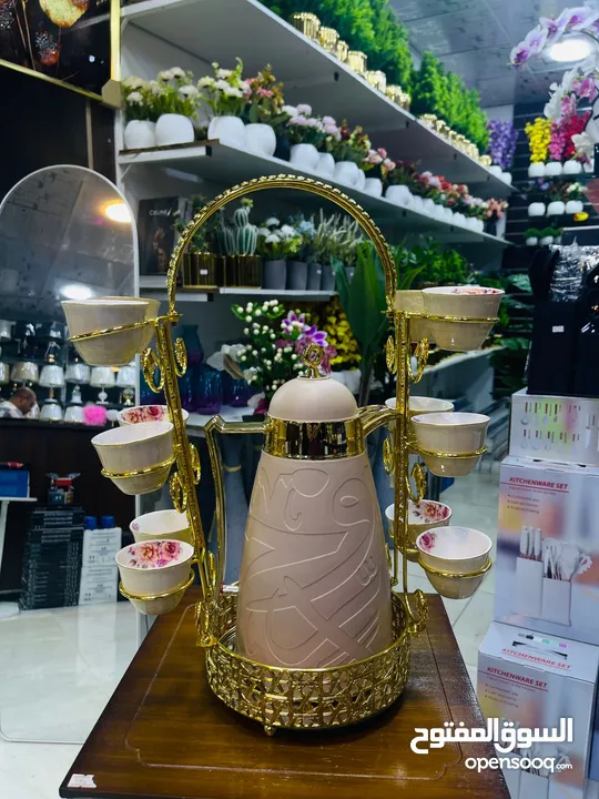 طقم دلة +12 فنجان +حمالة
