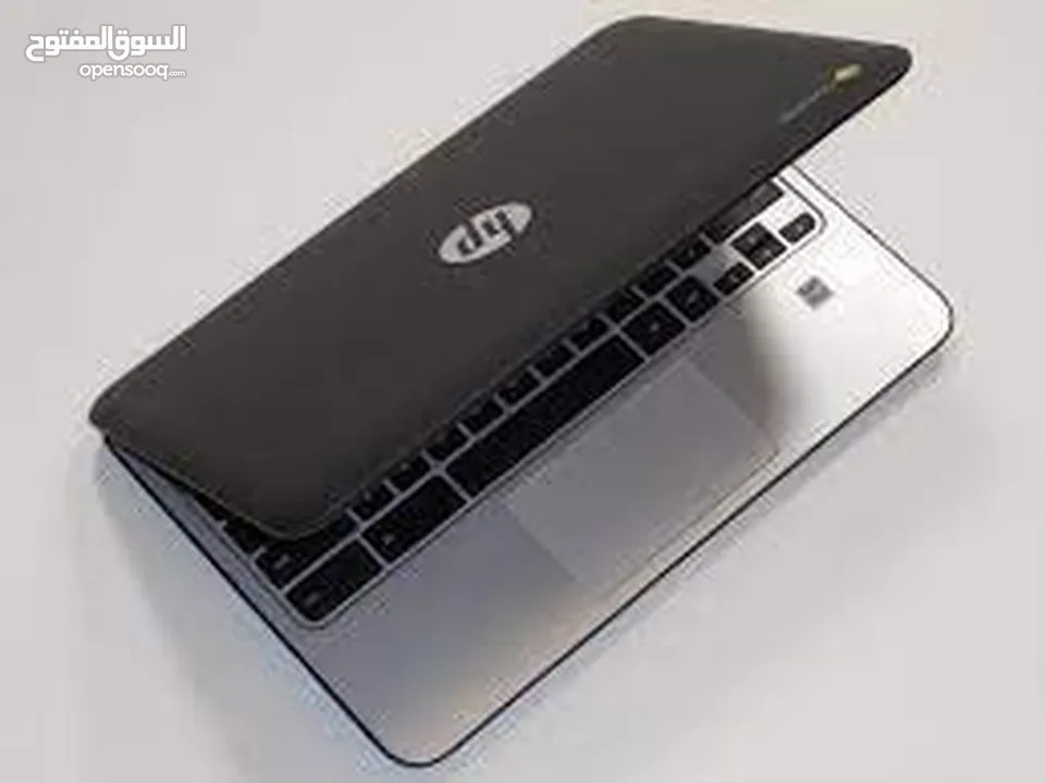 لابتوب hp chrome نظيف وموجوده ملحقاته شاحنه وماوس ولايت