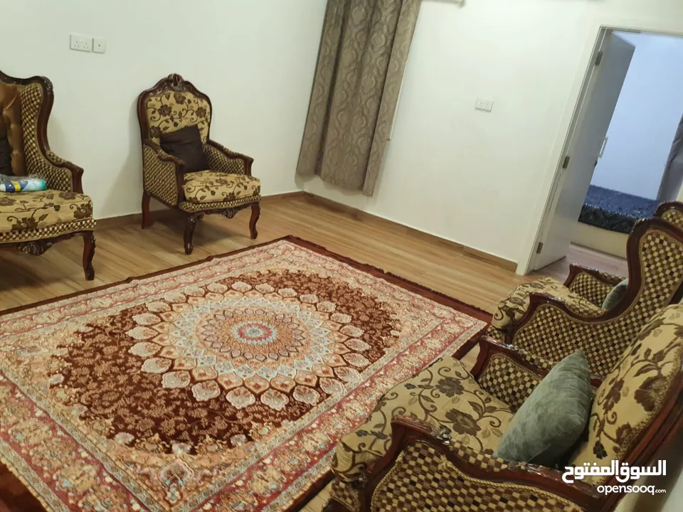 أجار يومي أو شهري شقة مؤثثة طابق أرضي للعوائل المعبيلة الثامنة بمكان هادئ  Mabelah 8 Flat for Rent