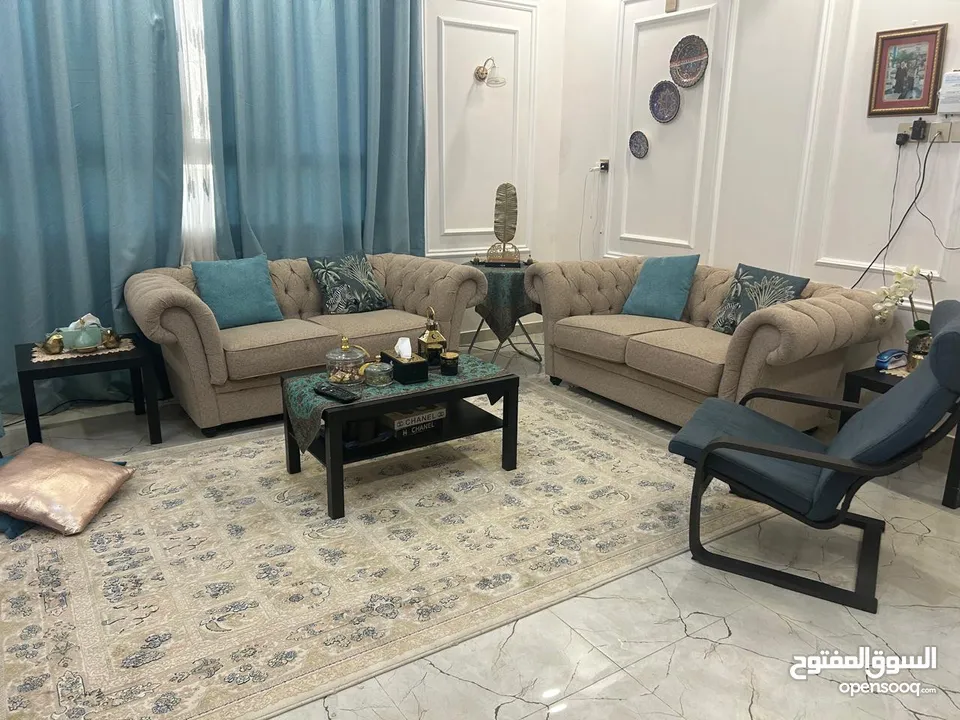 Two set sofa and dining table