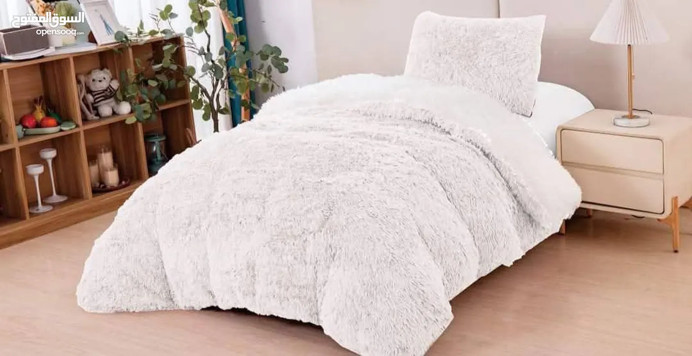 لحاف الريش المفـرد الأصلي – دبل فيس – الوزن الثقيل دفا فخم من أول ليلة... على الوجهي
