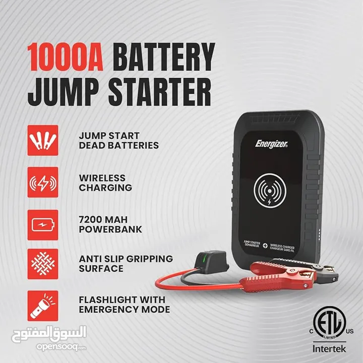 Energizer Portable Auto Battery Charger Jump Starter