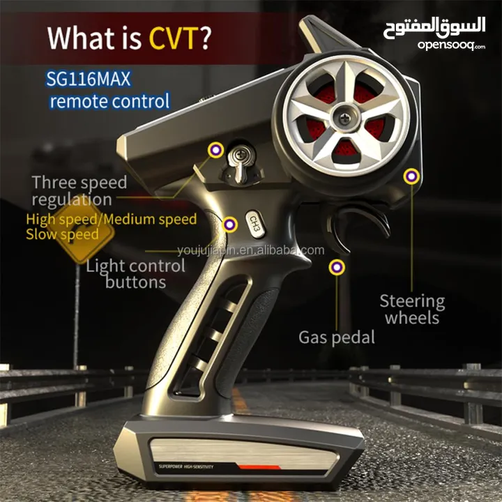 سياره ريموت كنترول للهواه ماركه  ZLL Beast SG116 MAX Brushless 1/16 Scale 4WD