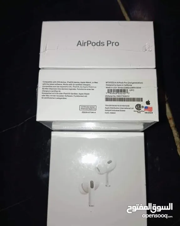 سماعة بلوتوث اصلية ابل airpods pro apple   صنع أمريكي /USA /made in California  و مختومة من ابل‌‏