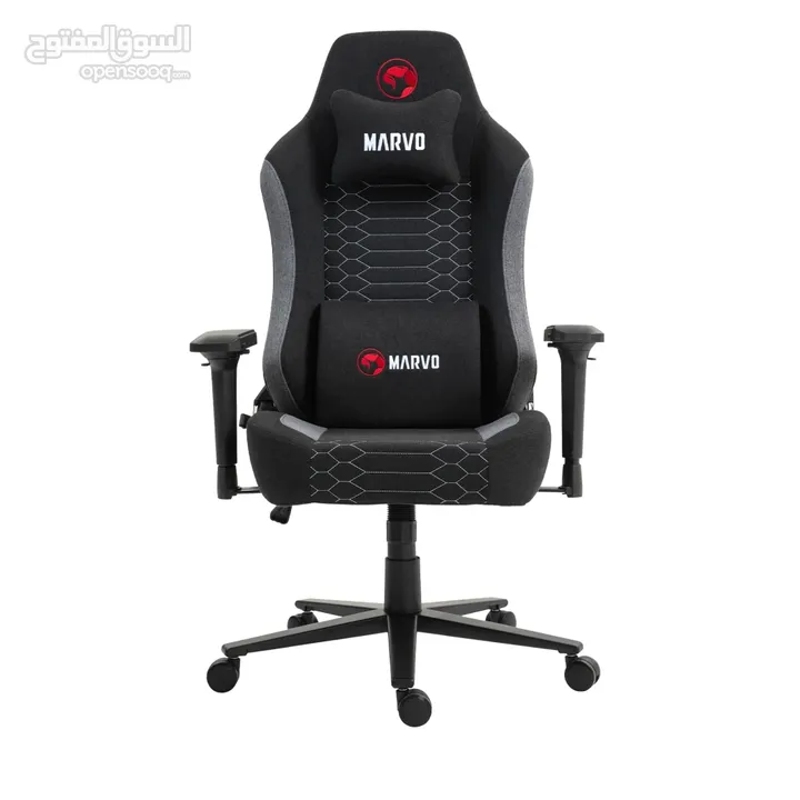 Marvo ch-178 Gaming Chair - Black & Grey كرسي جيمنج مارفو جديد من الحزام الازق BLUE BELT