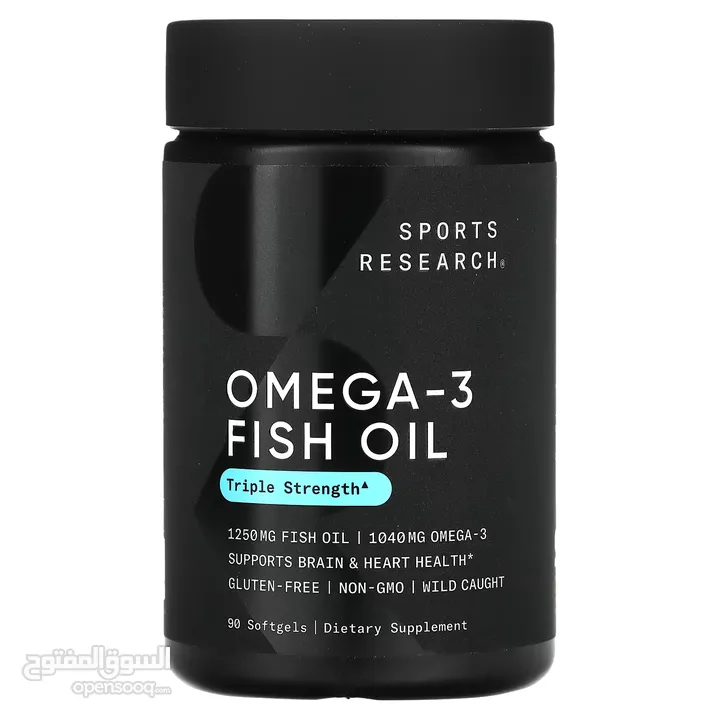 كبسولات أوميجا Omega 3  المركّزة 3 اضعاف  بتقنية التقطير الجزيئي شديد النقاء