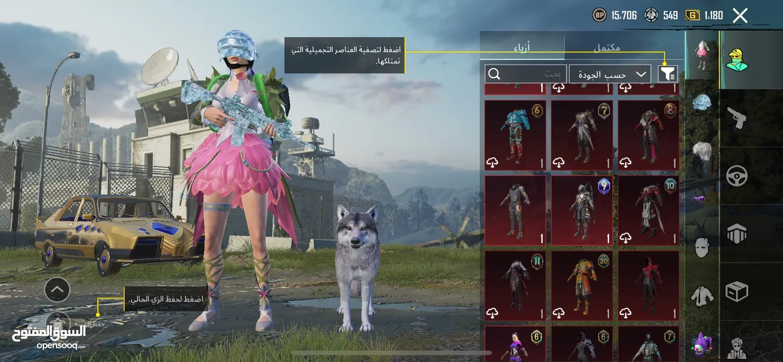 حساب ببجي عالمية لفل 74